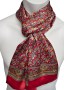 Herrenschal Schal Herren Seide Paisley Muster rot